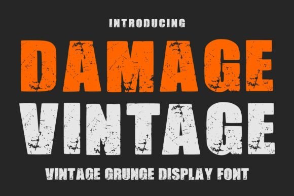 Damage Vintage: A Bold Grunge Typeface for Authentic Brand Identity