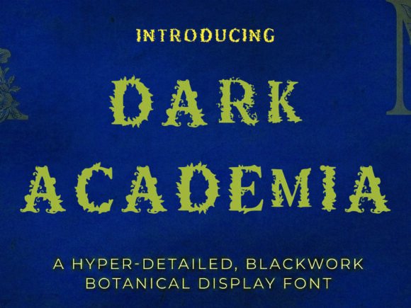 Dark Academia: A Premium Display Typeface for Moody Editorial Design