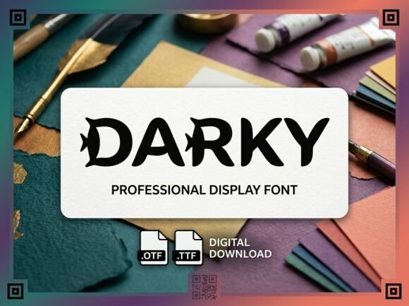 Darky: The Bold Display Font That Brings Whimsy to Brand Identity