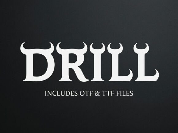 Drill Typeface: A Bold Display Font for Modern Web Design