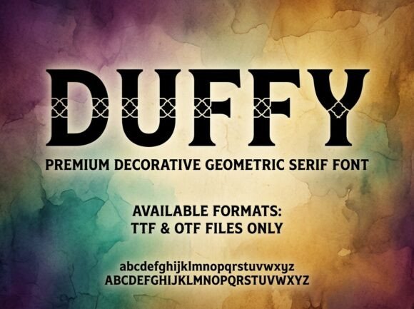Duffy: The Premium Decorative Geometric Serif Font for Editorial Design