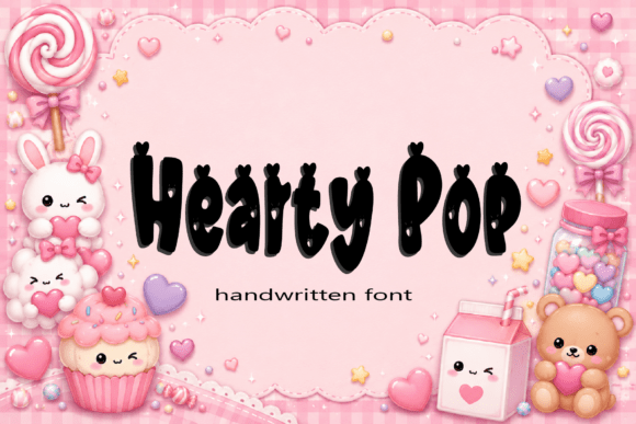 Hearty Pop: The Perfect Display Font for Handmade Labels and Stickers