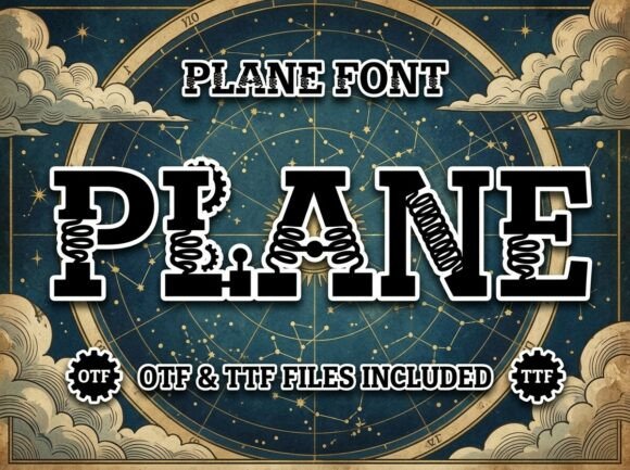Plane: The Robust Display Font for Handmade Labels and Signs