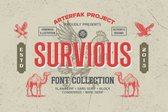 Survious: The Vintage Display Font for Modern Web Design